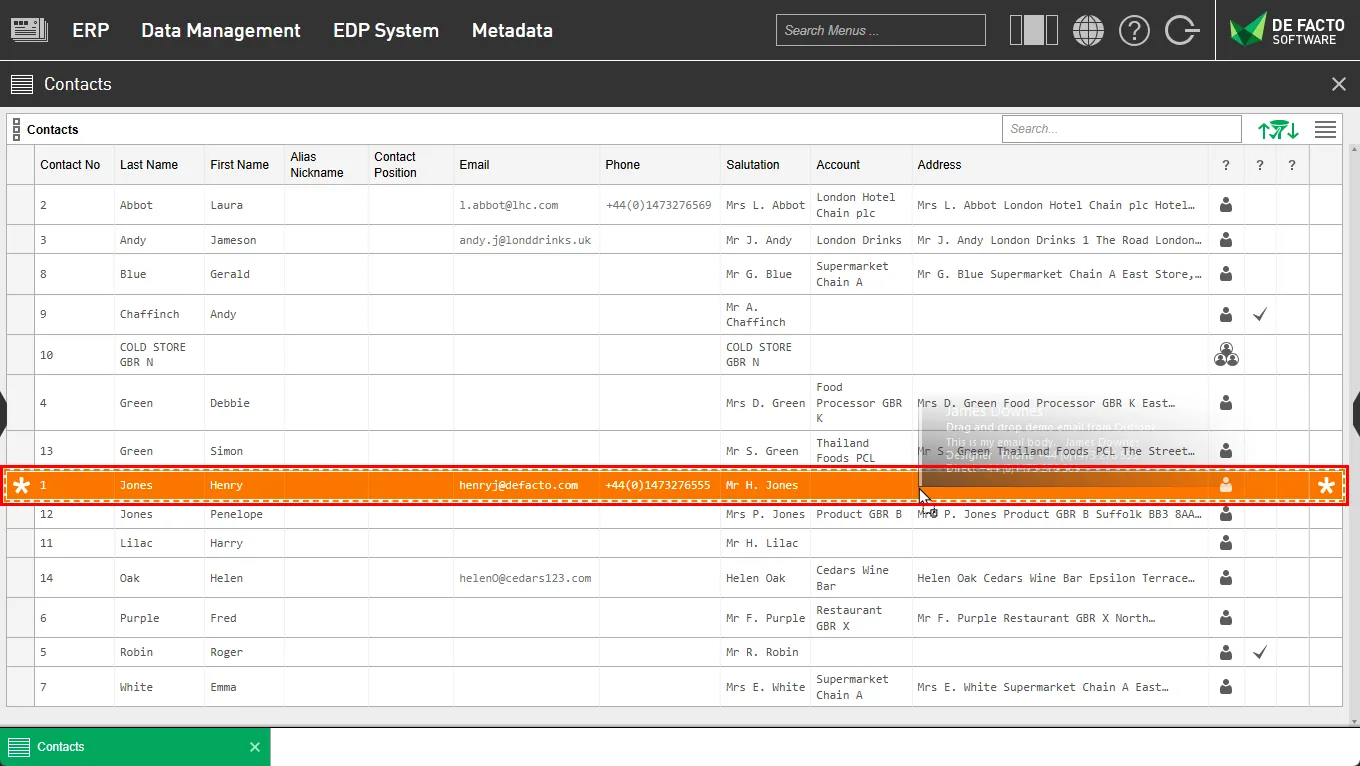 File Drag and Drop onto a records and create interactions against contact and other data.